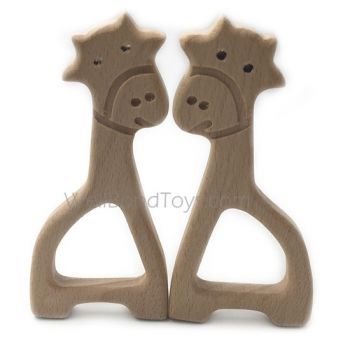 EN71 Approved Organic Untreated Wooden Teether without any coating