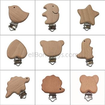 Wholesale wooden Plastic Clips, Pacifier Clips, Soother Clips For Babay