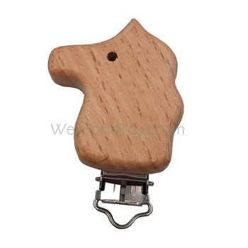 Organic Untreated Wooden Teether clip without any coating