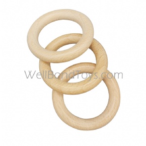 Natural Customized Wood Rings For Baby Teether