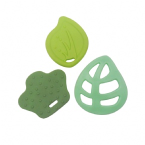 Soft Baby TPE Silicone Teether With Cute Leaf Shape