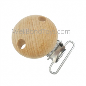 Lovely style Non-toxic wooden baby pacifier clip